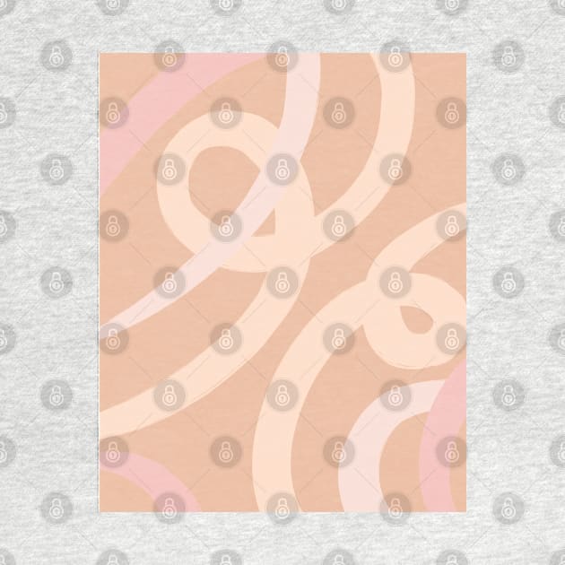 Abstract Lines_peach, blush, coral palette 1 by AmyBrinkman